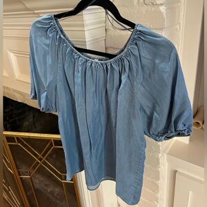Soft denim color Loft top!